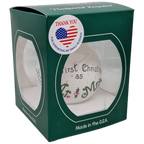 Christmas Keepsake Glass Ornament - First Christmas as Mr and Mrs