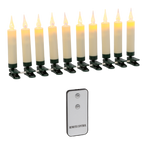 4 Inch LED Clip on Candle - 10 piece Set - White