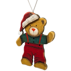 Barnaby's Cozy Christmas: Hand-Painted Plywood Ornament