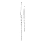 Clear Glass Icicles Ornament Set of 24
